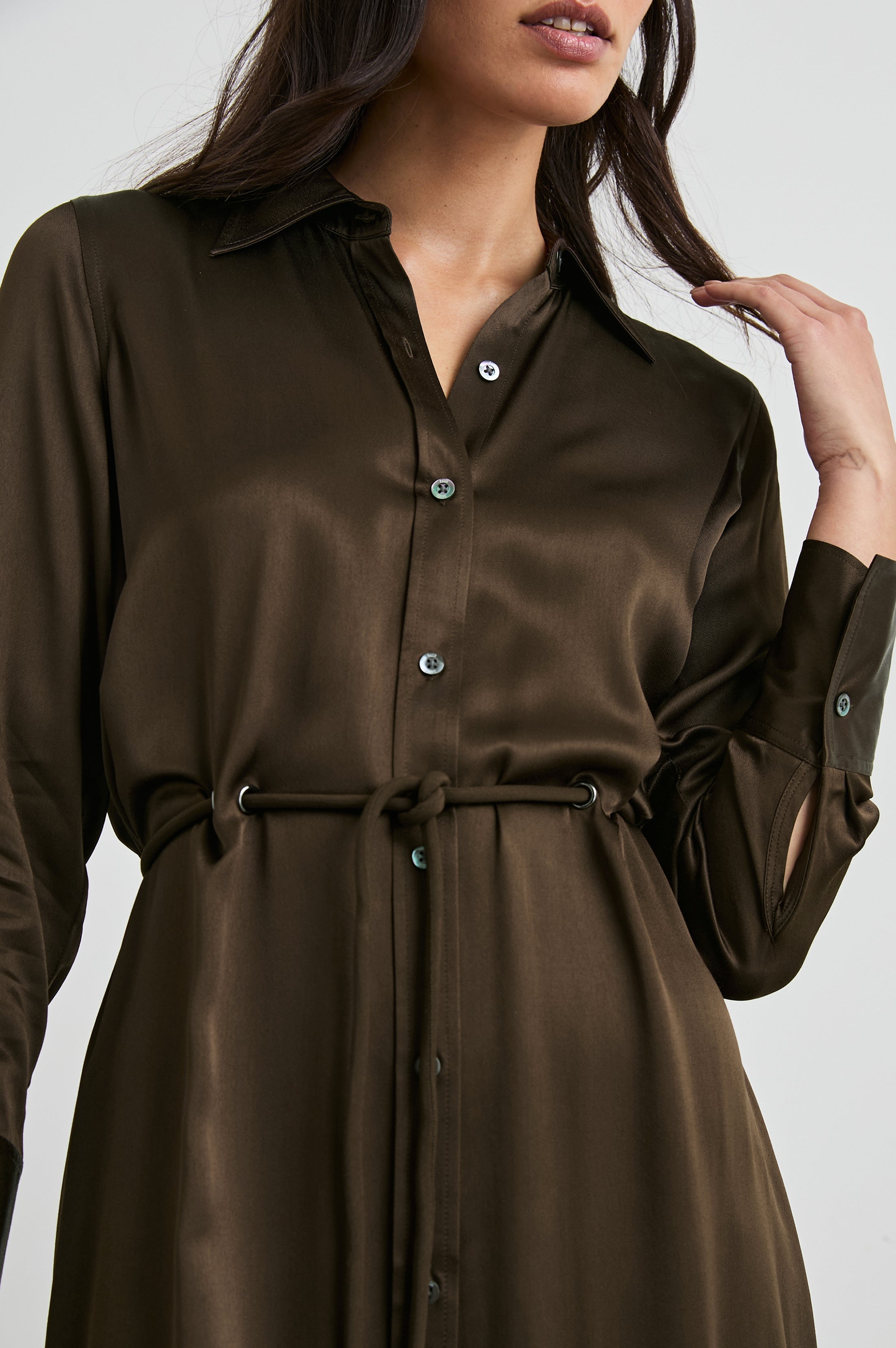 Robe ANINA - Vert mousse foncé