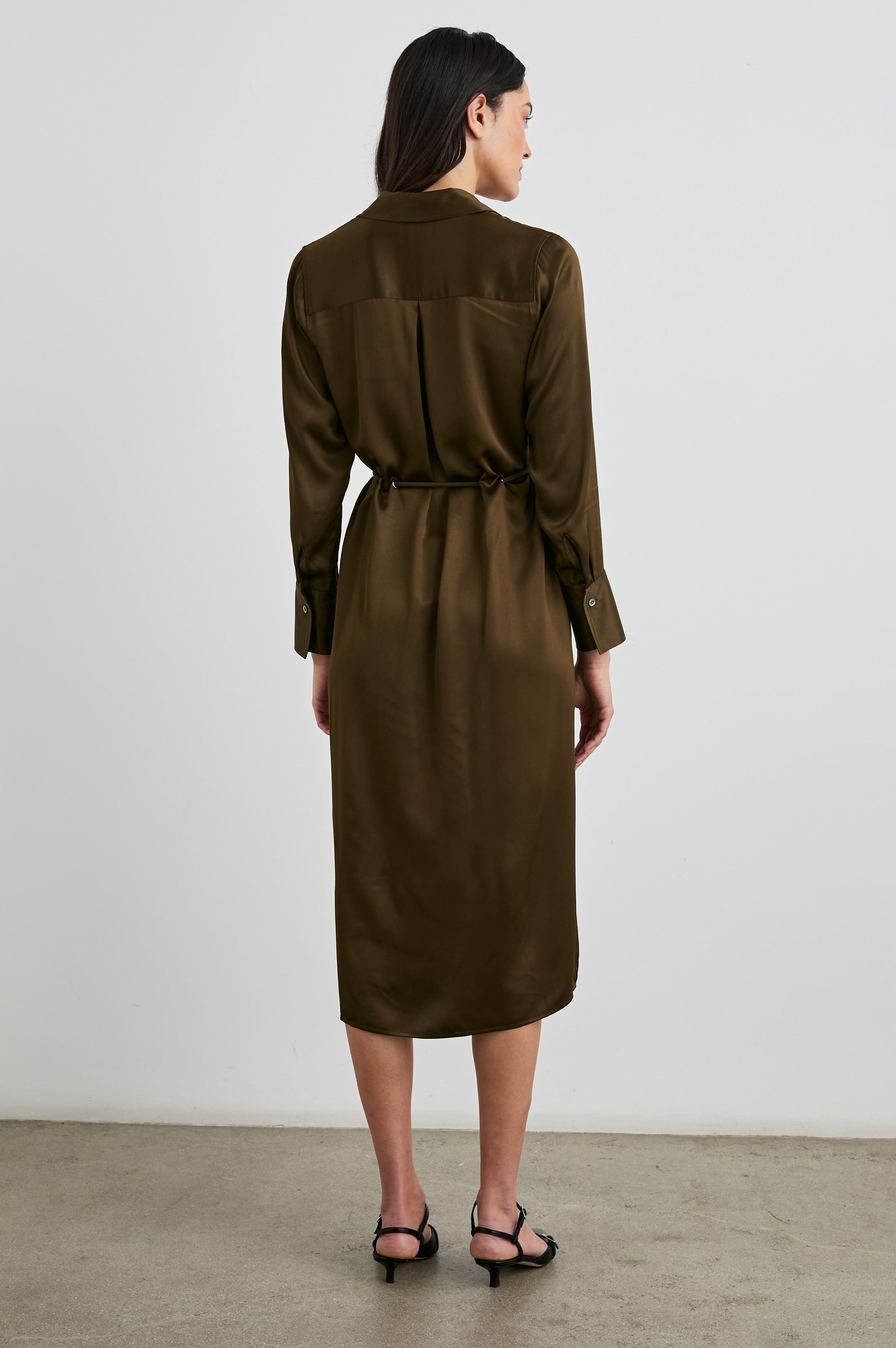 Robe ANINA - Vert mousse foncé