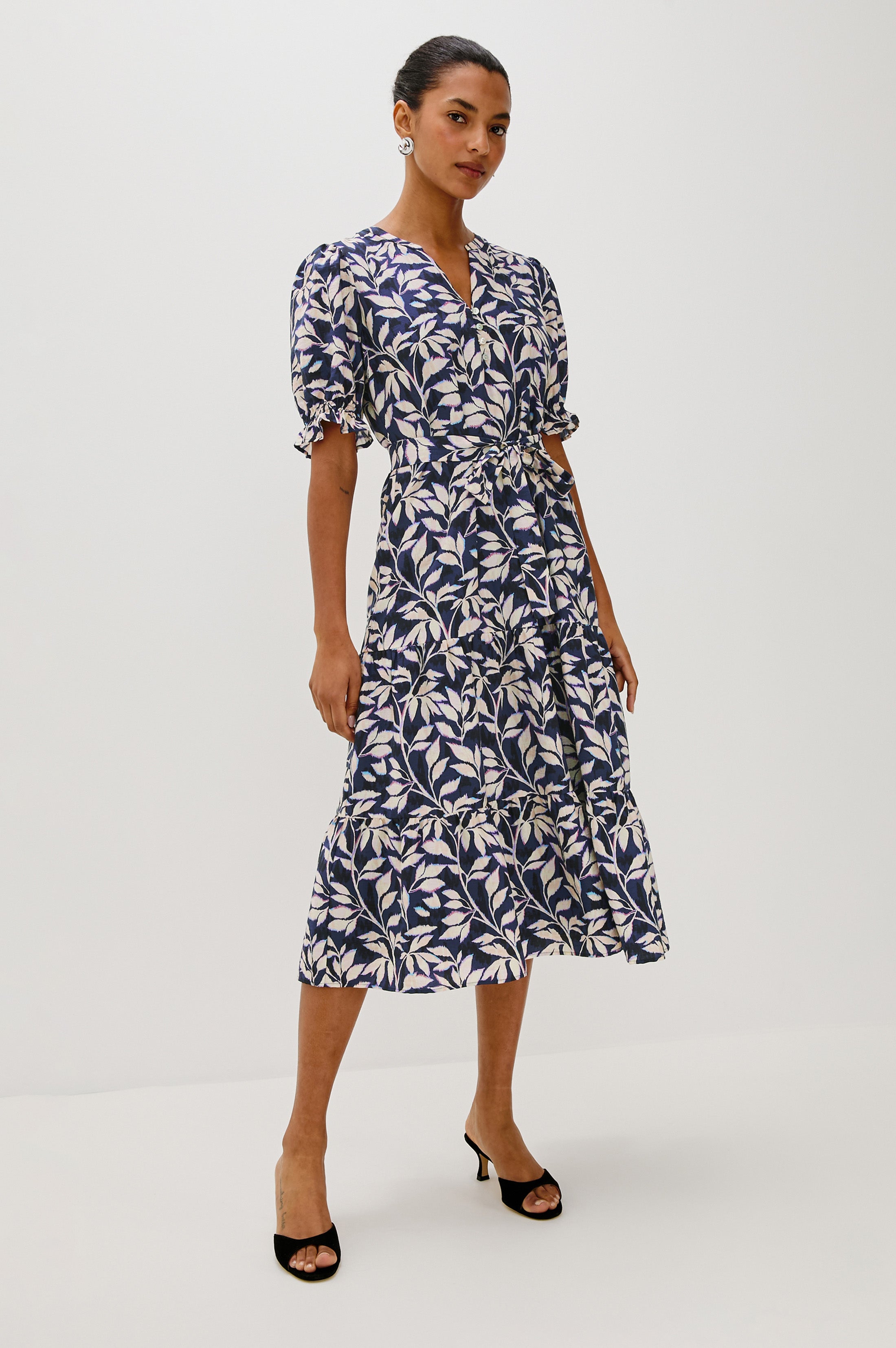 Robe ELIANA - Vignes bleu marine