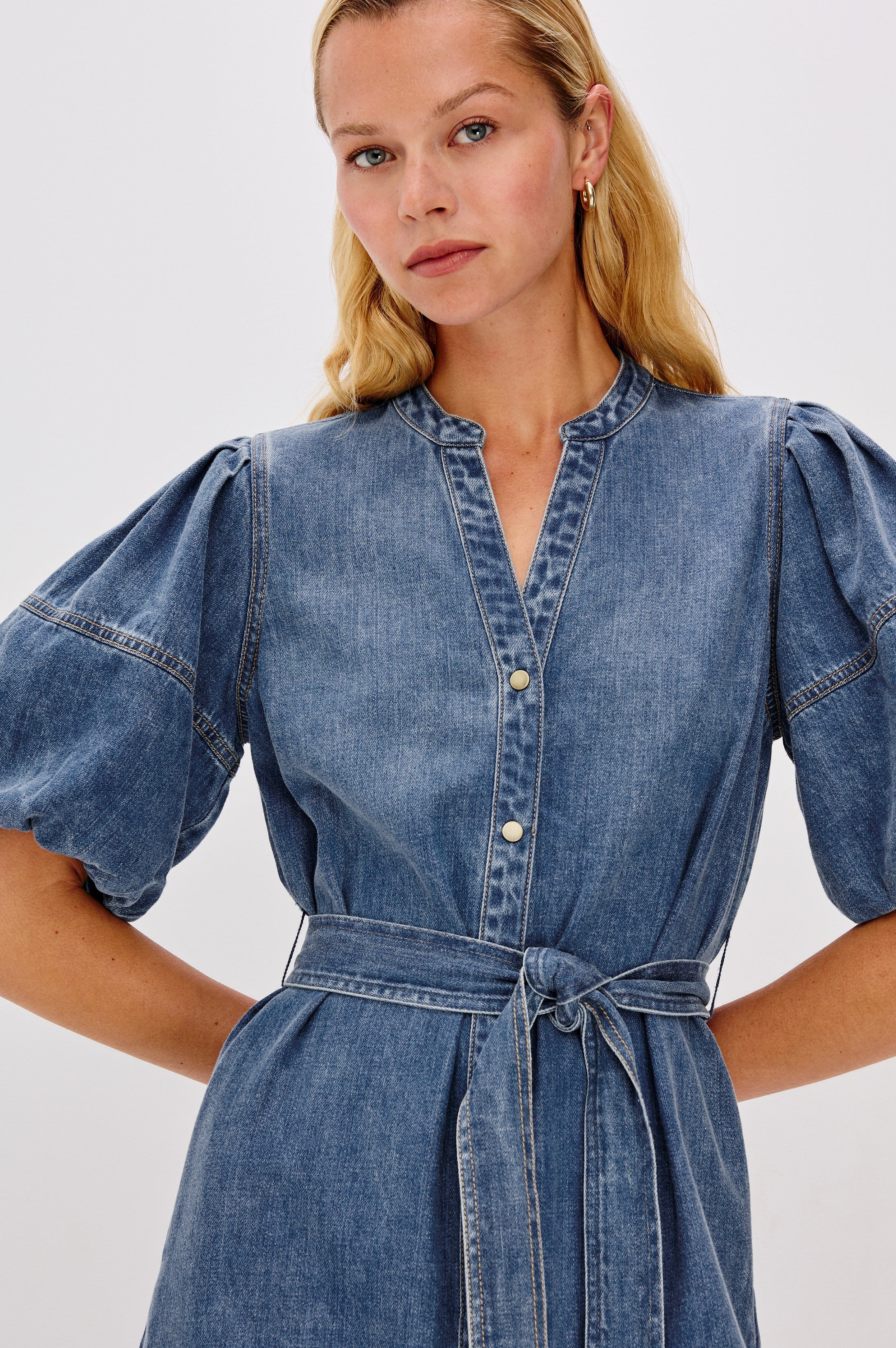 Robe KINGSLEY - Bleu antique