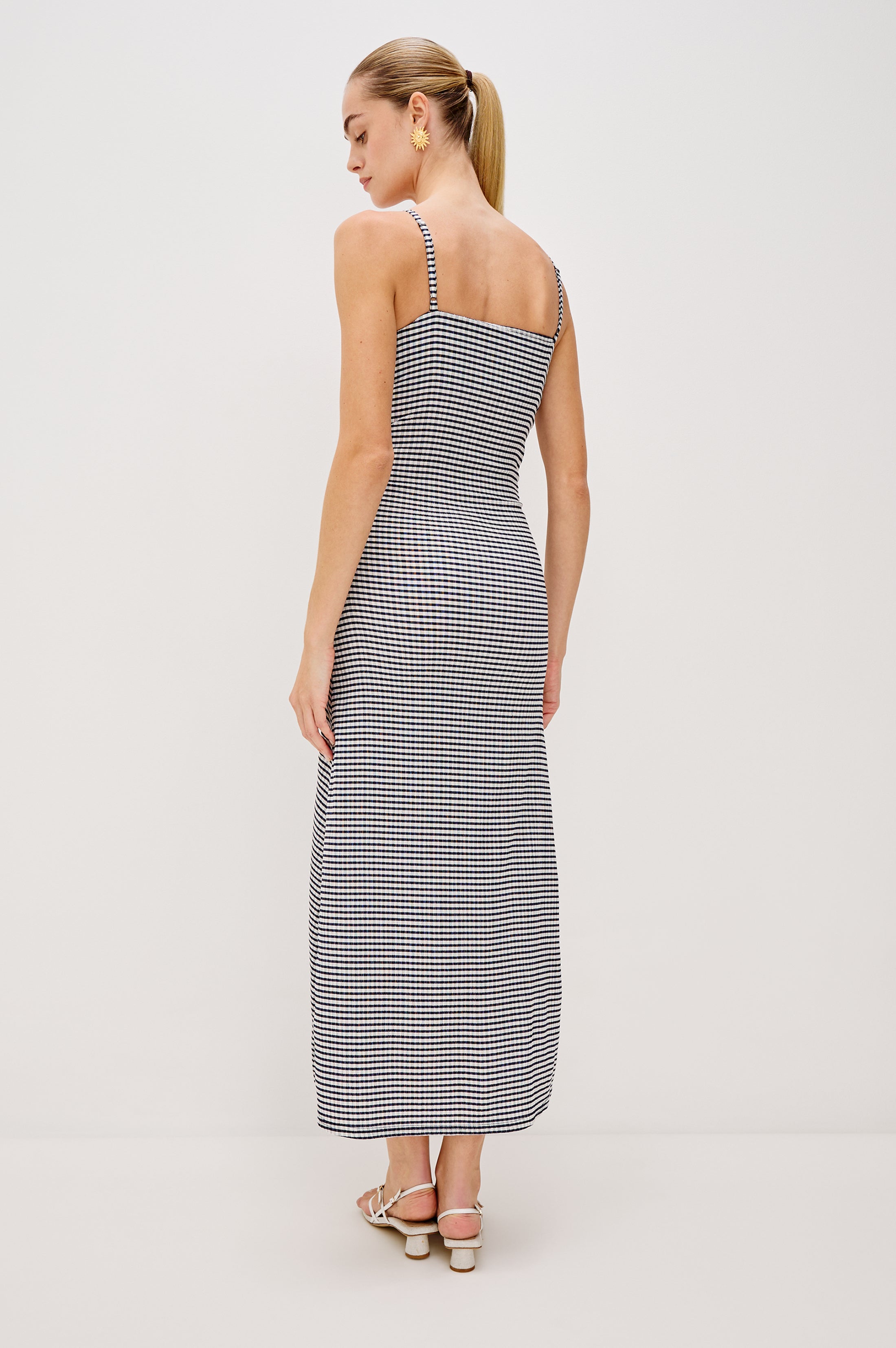 Robe MARI - Gingham marine