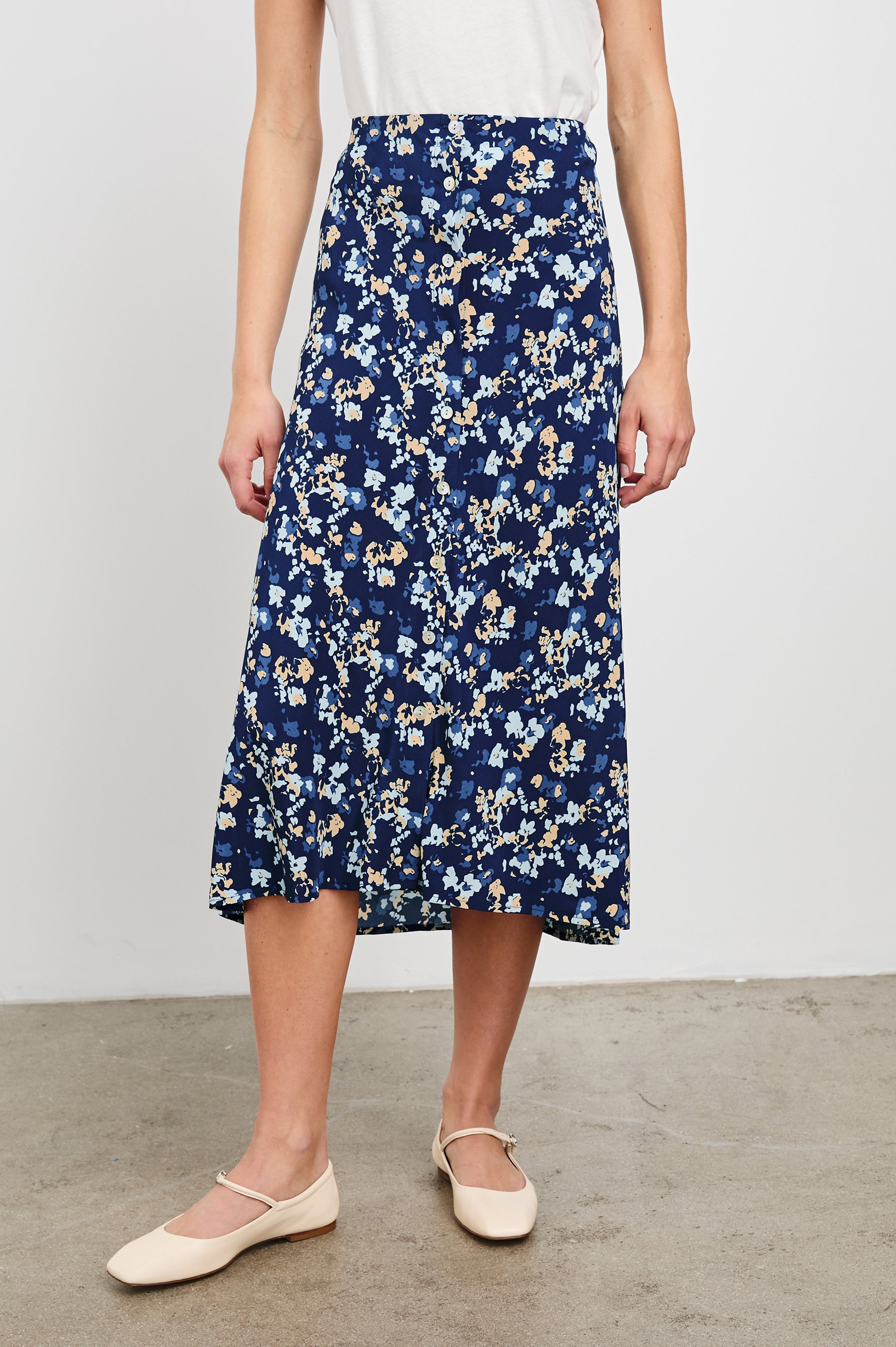 ROSETTA JUPPE - NAVY FLORA