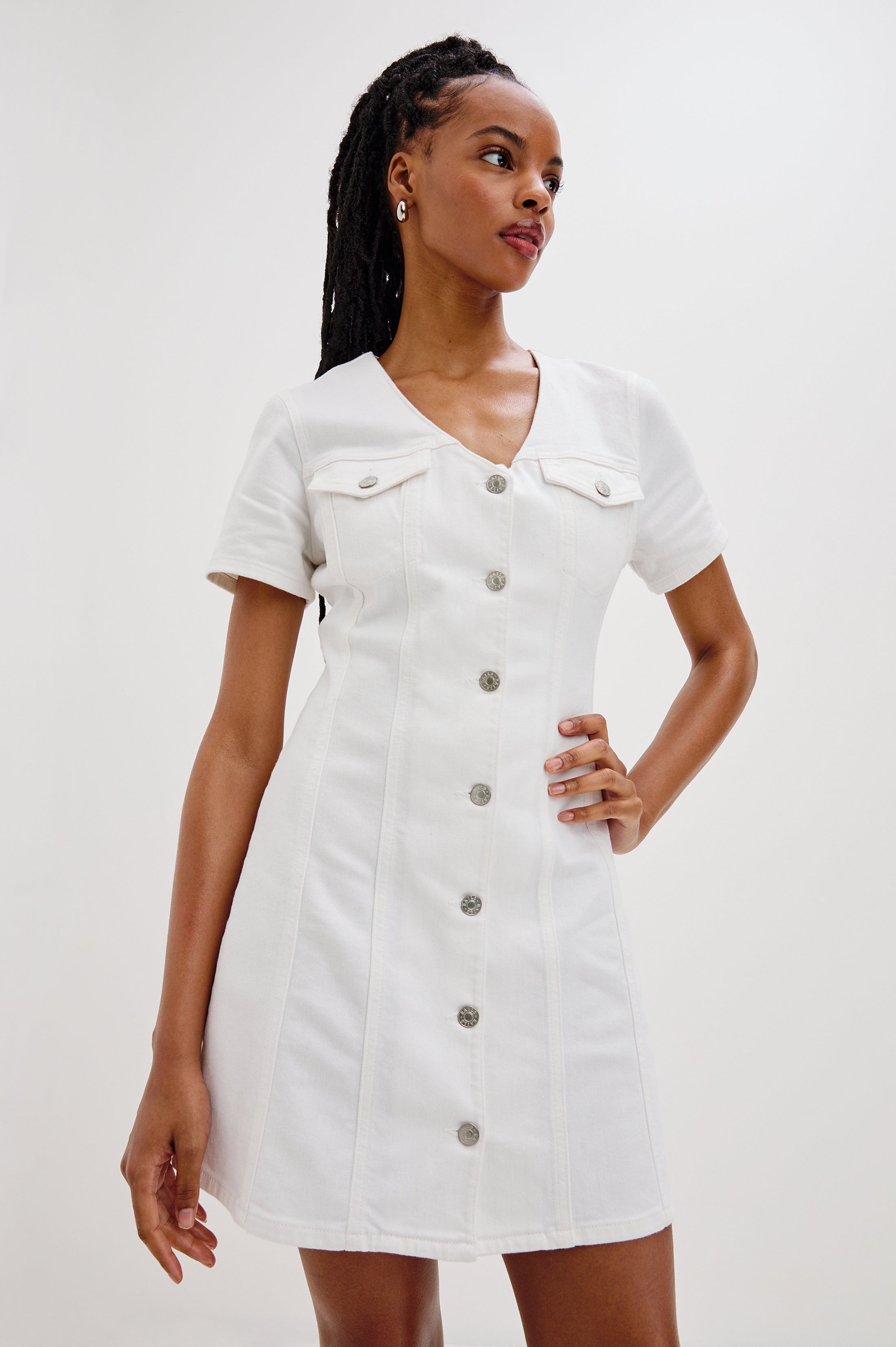 Robe SARATOGA - Blanc Sel