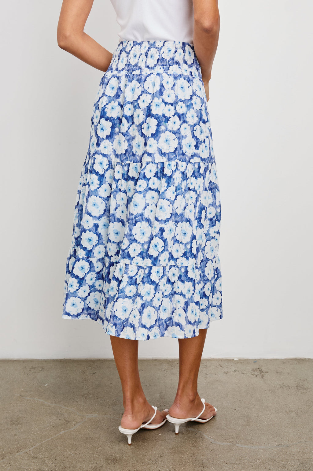 Jupe EDINA - Motif floral bleu