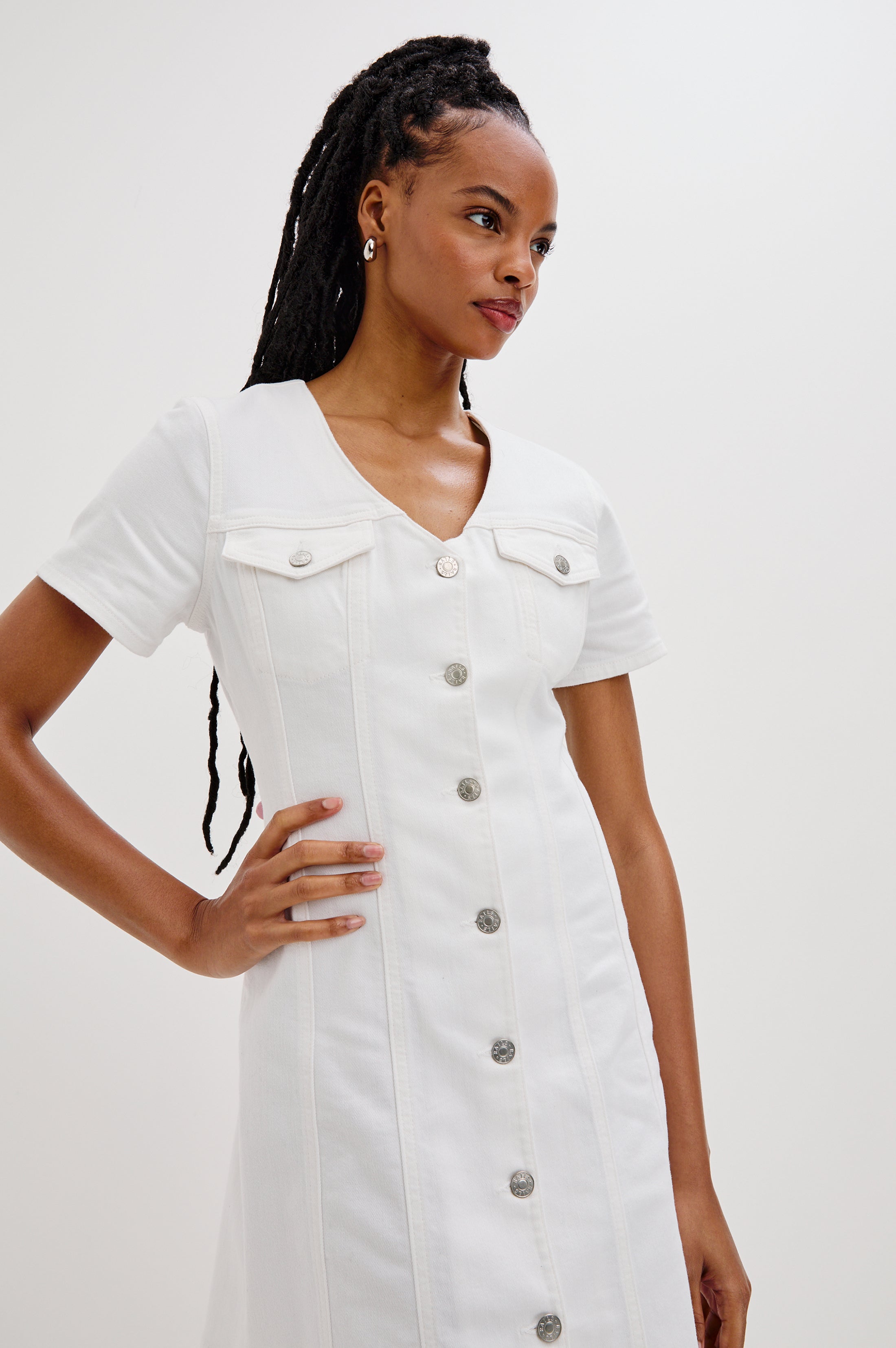 Robe SARATOGA - Blanc Sel